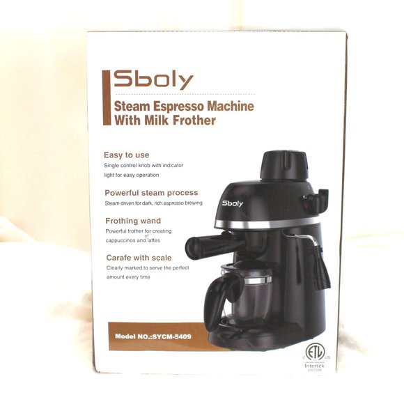 Sboly Kitchen Sboly Steam Espresso Machine With Milk Frother New In